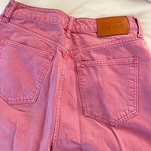 Princess Polly pink straight leg jeans